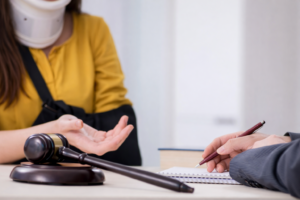 Injured accident victim hiring a personal injury lawyer in Bridgeport