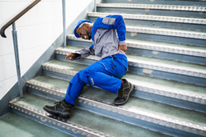 A construction worker who slipped and fell at the job. Who is responsible for a slip and fall accident in CT?